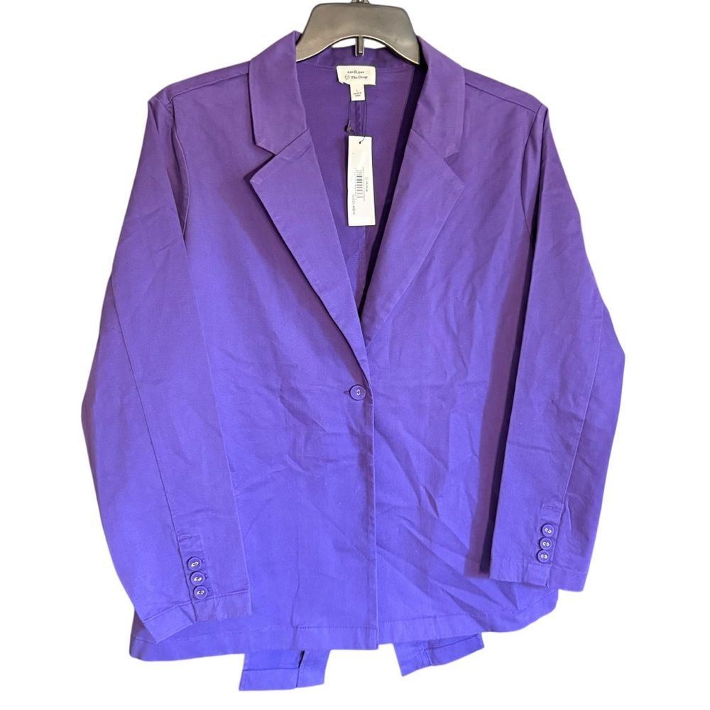 The Drop Vibrant Purple Blazer w/ Back Cutout Size Large